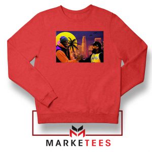 Kobe Bryant and Nipsey Hussle Red Sweatshirts