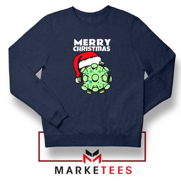 Merry Christmas Corona Navy Blue Sweatshirt