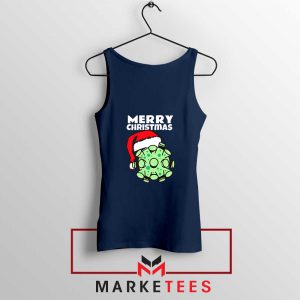 Merry Christmas Corona Navy Blue Tank Top