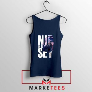 NIP Hussle Sey Navy Blue Tank Top