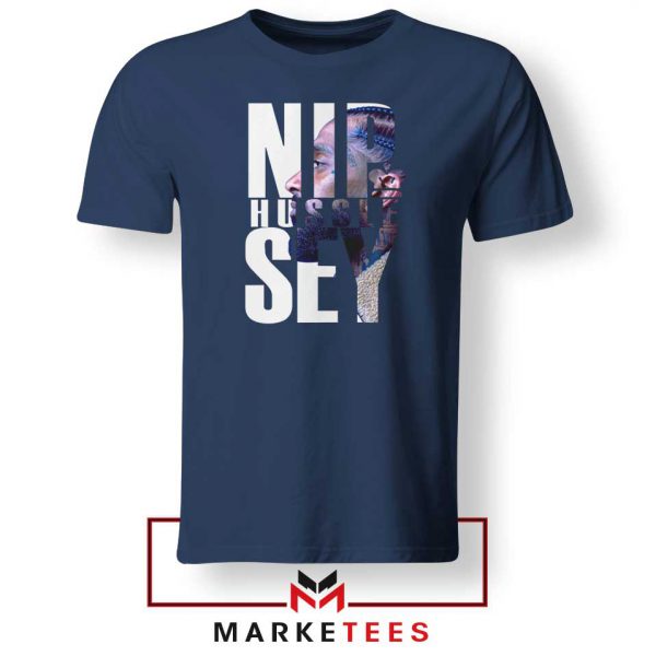 NIP Hussle Sey Navy Blue Tshirt