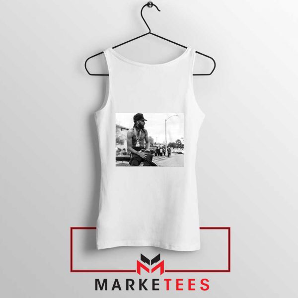 Nipsey Boulevard White Tank Top