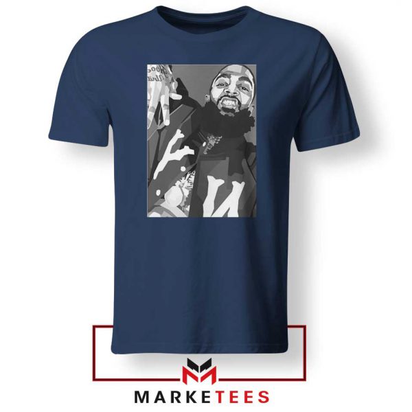 Nipsey Hussle Hip Hop Navy Blue Tshirts