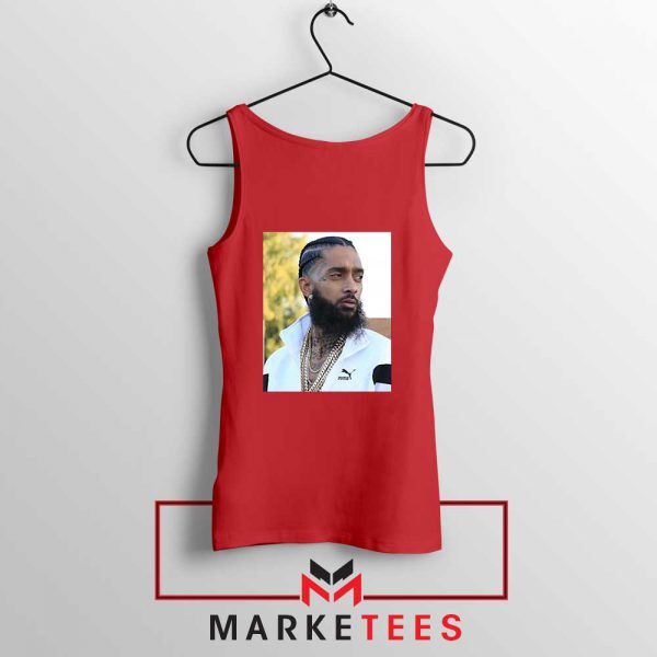 Nipsey Hussle Puma Red Tank Top