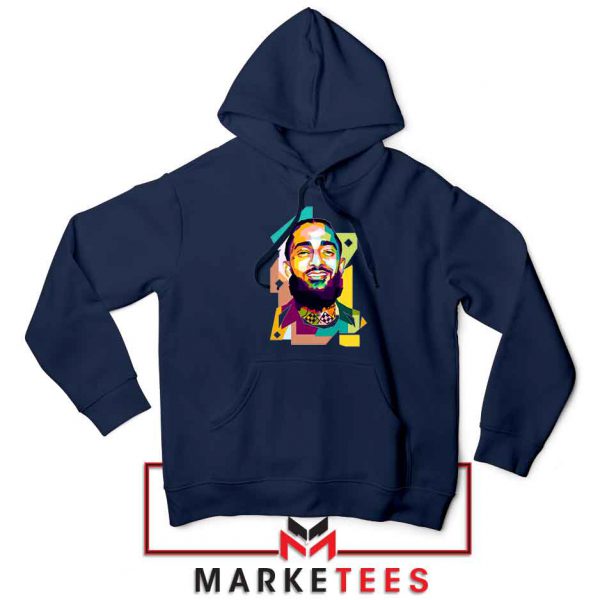 Nipsey Hussle RIP Raper Navy Blue Hoodie