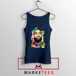 Nipsey Hussle RIP Raper Navy Blue Tank Top