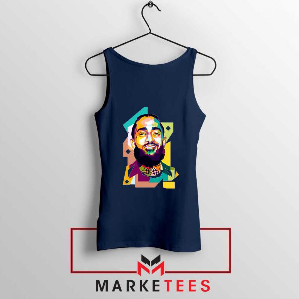 Nipsey Hussle RIP Raper Navy Blue Tank Top