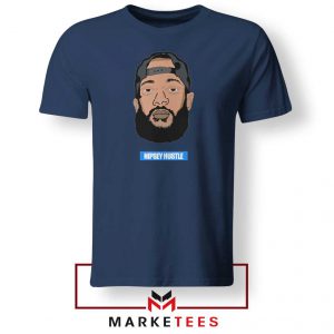 RIP NIpsey Hustle Navy Blue Tshirt