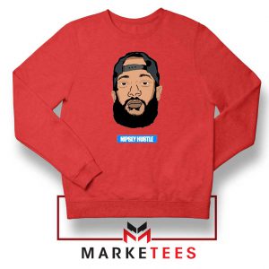 RIP NIpsey Hustle Red Sweatshirt