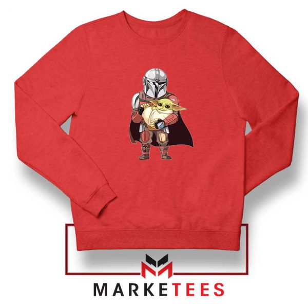 The Mandalorian Lovely Yoda Red Sweatshirt
