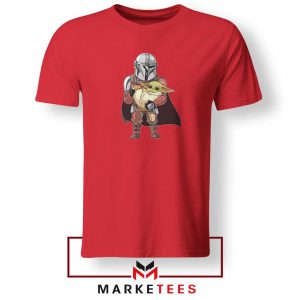 The Mandalorian Lovely Yoda Red Tshirt