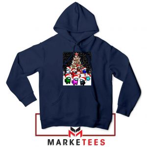 Among Us Christmas Navy Blue Hoodie