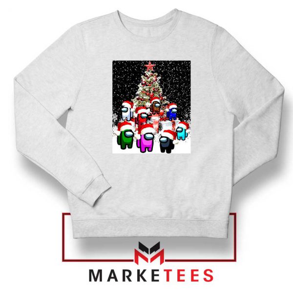 Among Us Christmas White Sweatshirt