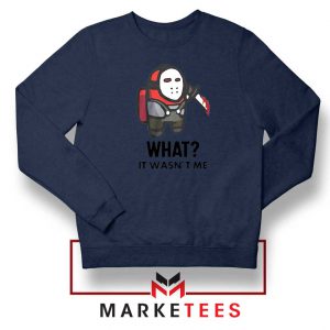 Among Us Jason Voorhees Navy Blue Sweatshirt