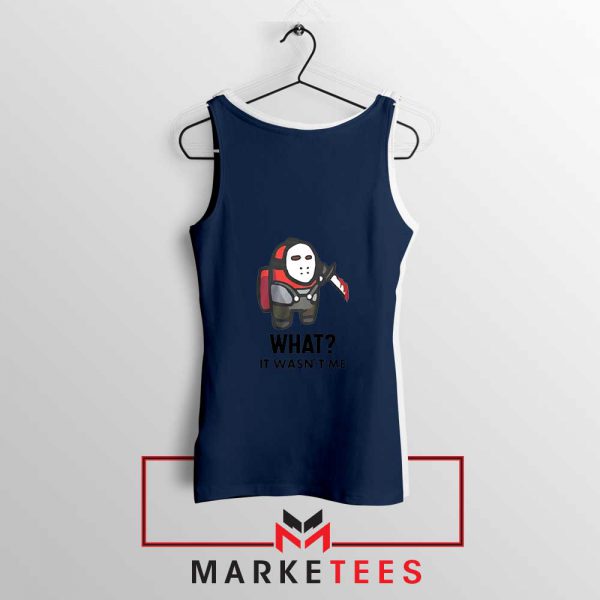 Among Us Jason Voorhees Navy Blue Tank Top