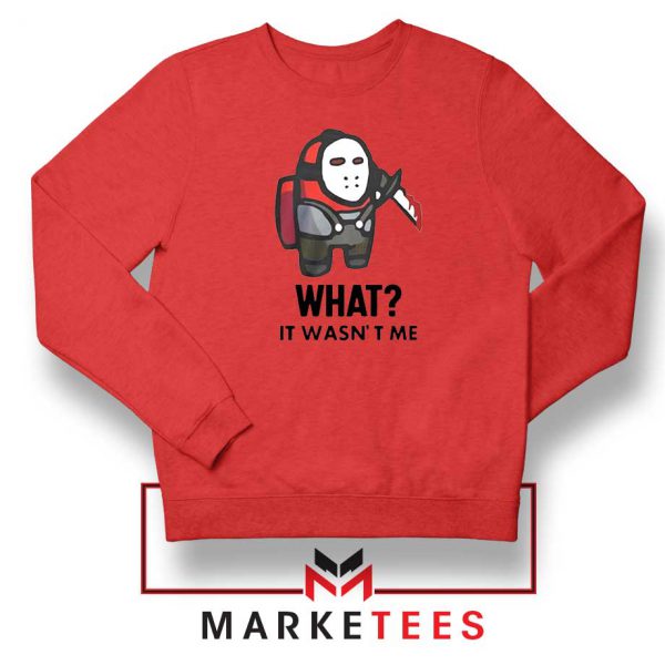 Among Us Jason Voorhees Red Sweatshirt