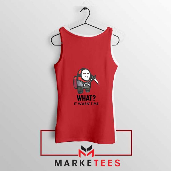 Among Us Jason Voorhees Red Tank Top