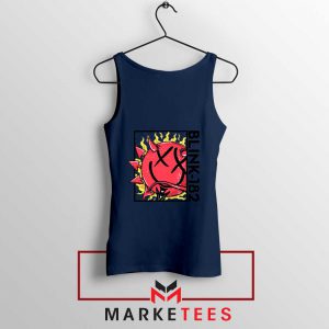 Blink 182 Rock Smile Navy Blue Tank Top