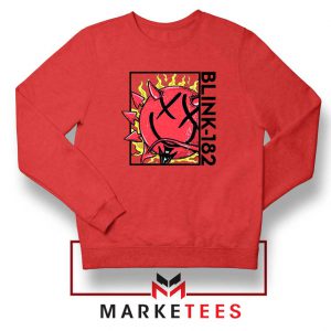 Blink 182 Rock Smile Red Sweatshirt