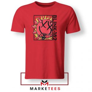 Blink 182 Rock Smile Red Tshirt