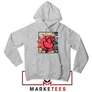 Blink 182 Rock Smile Sport Grey Hoodie