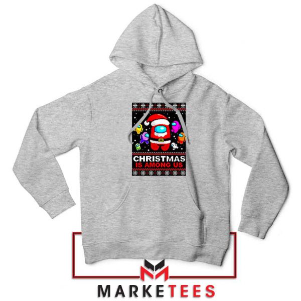 Christmas Is Among Us Sport Grey Hoodie