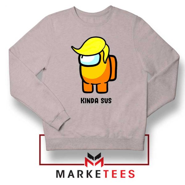 Kinda Sus Donald Trump Sport Grey Sweatshirt