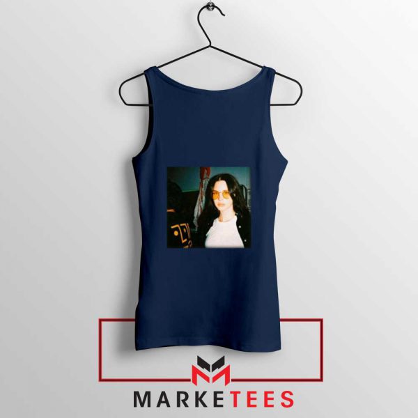 Lana Del Rey Singer Navy Blue Tank Top