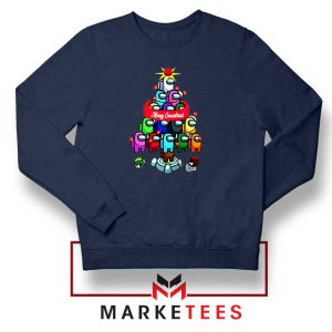 Merry Christmas Game Navy Blue Sweatshirt