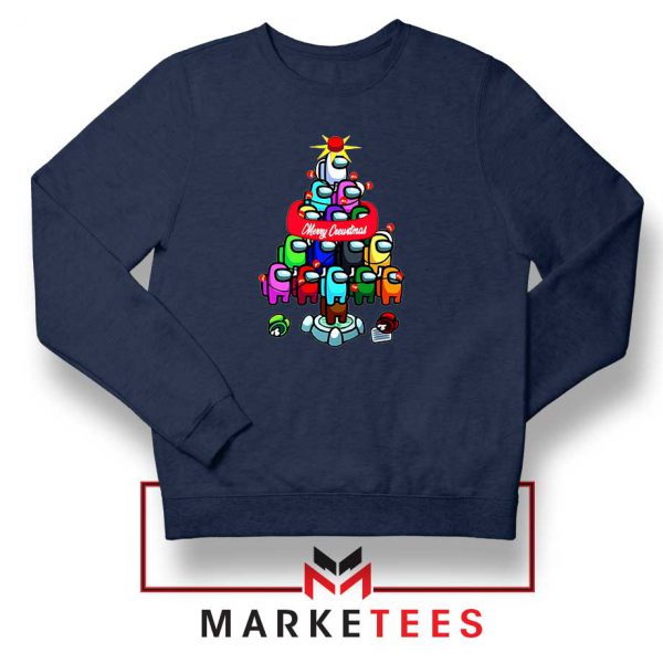 Merry Christmas Game Navy Blue Sweatshirt