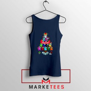 Merry Christmas Game Navy Blue Tank Top