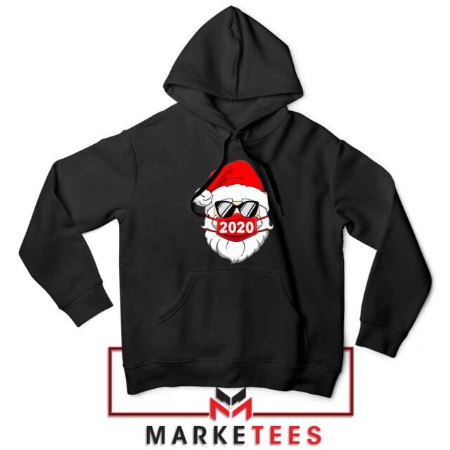 Santa Wearing Face Mask Hoodie