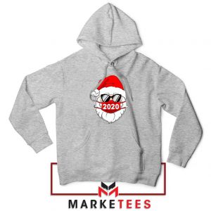 Santa Face Mask Sport Grey Hoodie