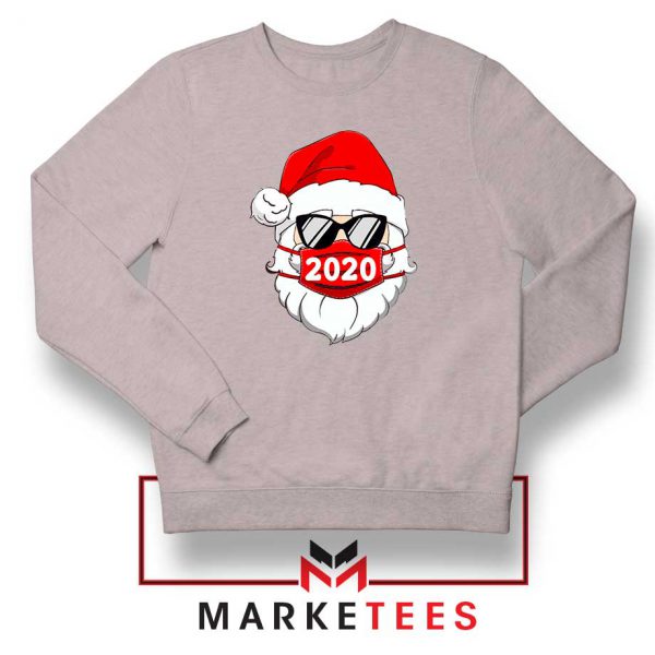 Santa Face Mask Sport Grey Sweatshirt