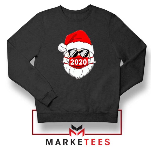 Santa Face Mask Sweatshirt Christmas Quarantine - Exclusive