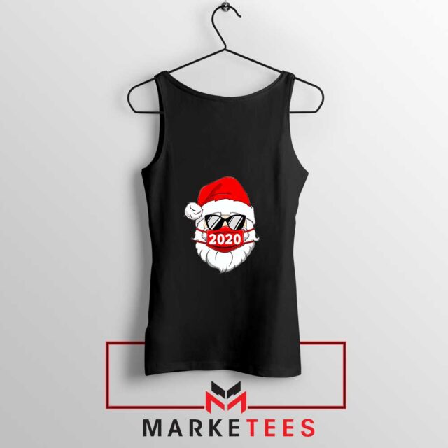 Santa Face Mask Tank Top Christmas Quarantine Tops - Exclusive