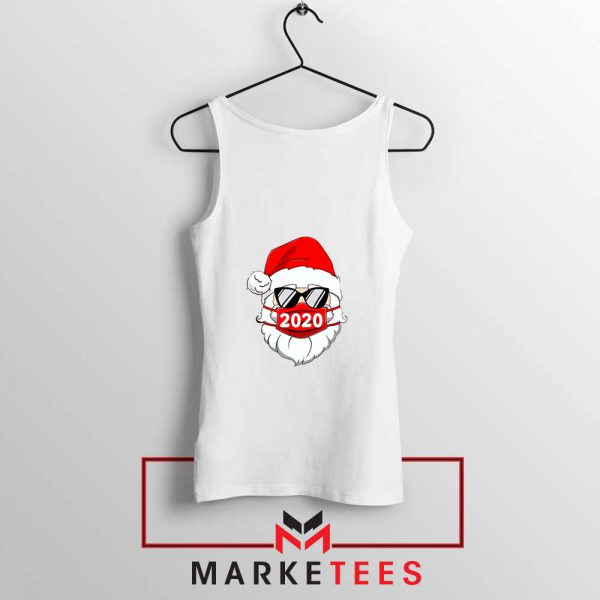 Santa Face Mask White Tank Top