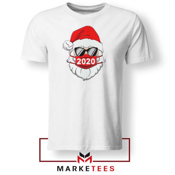 Santa Face Mask White Tshirt