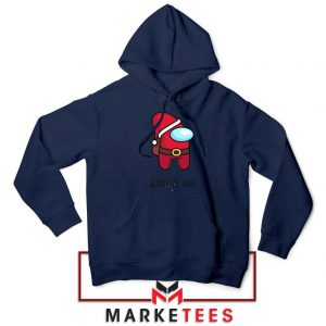 Santa Is Sus Game Navy Blue Hoodie