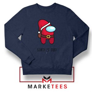 Santa Is Sus Game Navy Blue Sweatshirt