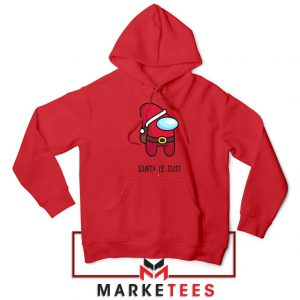 Santa Is Sus Game Red Hoodie