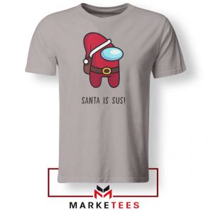 Santa Is Sus Game Sport Grey Tshirt