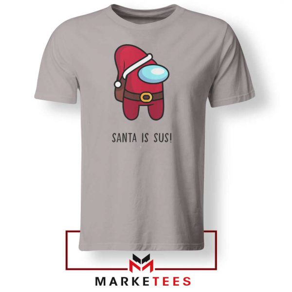 Santa Is Sus Game Sport Grey Tshirt