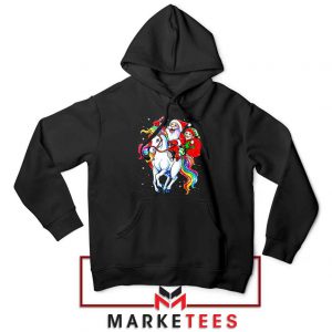 Santa Riding Unicorn Hoodie