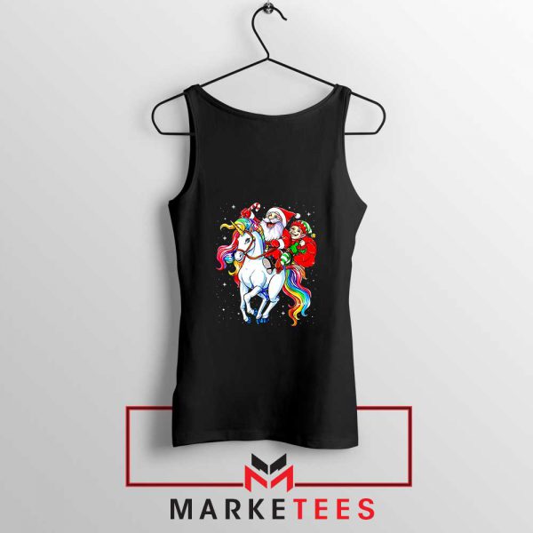 Santa Riding Unicorn Tank Top