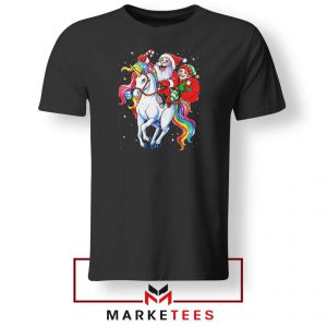 Santa Riding Unicorn Tshirt