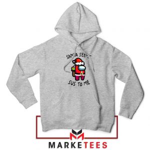 Santa Seems Sus To Me Sport Grey Hoodie