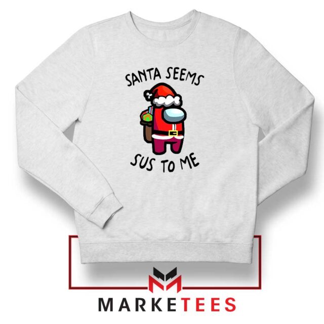Santa Seems Sus To Me Funny Gamer Christmas Graphic Tee