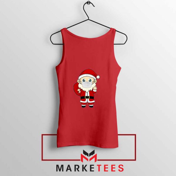 Santa With Mask Red Tank Top