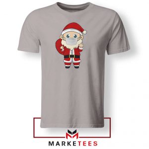 Santa With Mask Sport Grey Tshirt